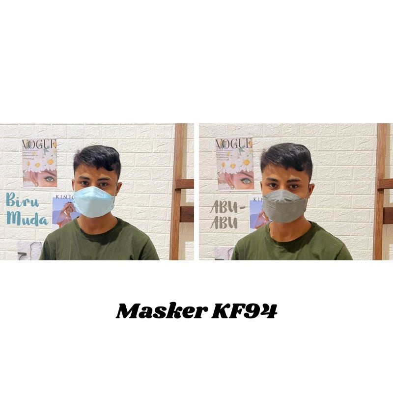 Rc [isi 10pcs] Masker KF94 Earloop 4ply Disposable Mask Tali Kuping Model Evo Korea warna