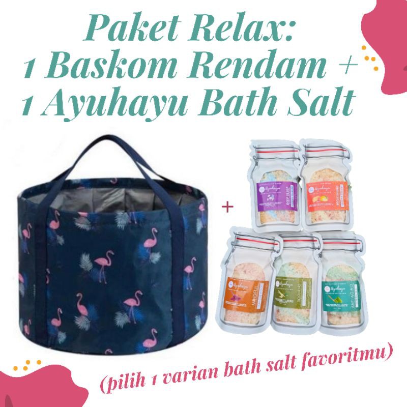 SET BASKOM AIR LIPAT RENDAM KAKI DAN GARAM RENDAM KAKI BATH SALT MASSAGE SPA PIJAT REFLEKSI PEDICURE