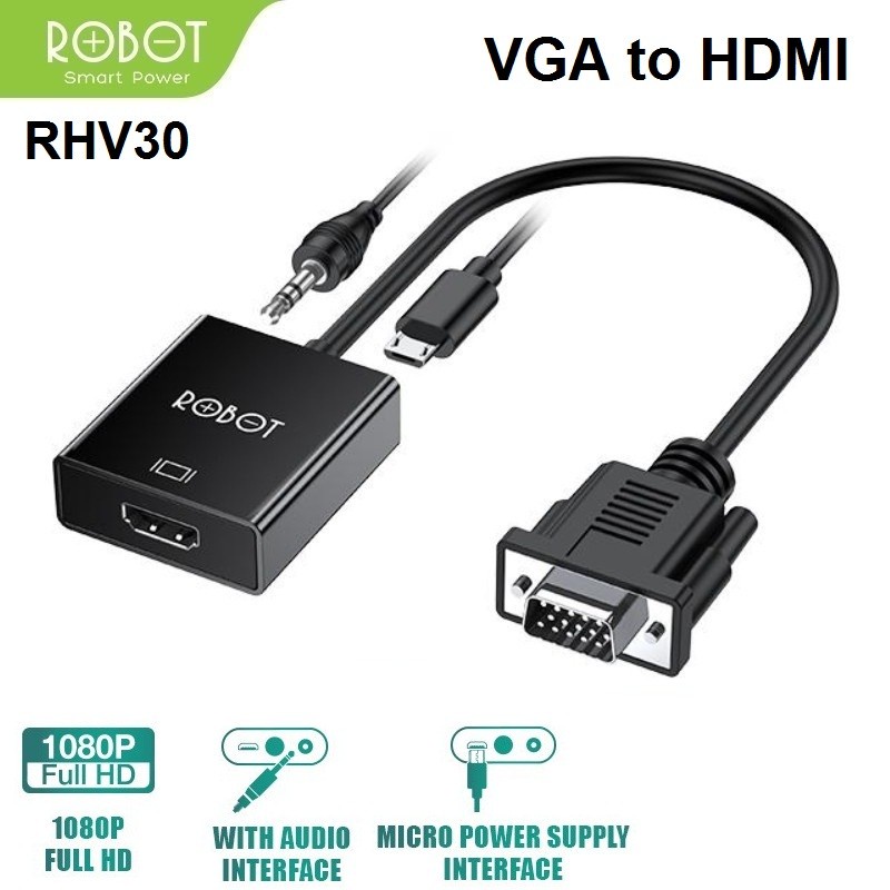 Robot RHV30 Converter VGA to HDMI Adapter