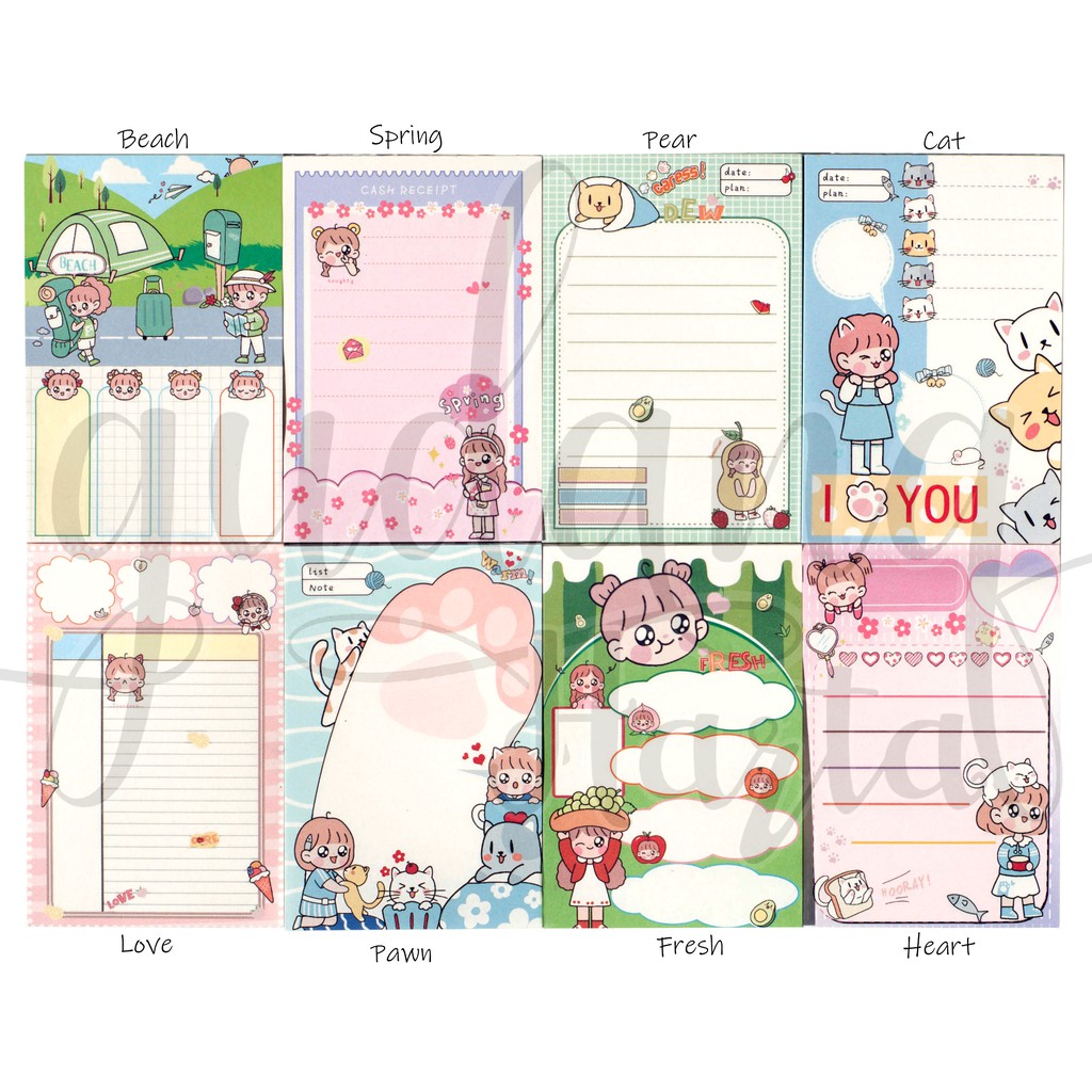 

GCC Memo Mini Cute Girl Weekend Lucu Notes Cewek Memopad DIY Scrapbook 301017