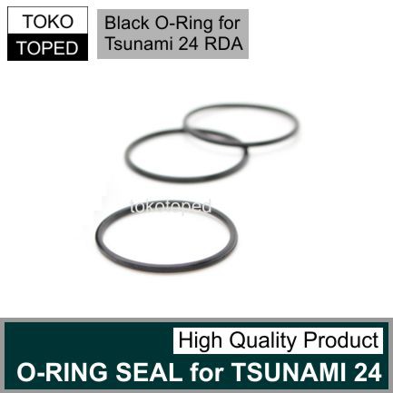 Black O-Ring Seal for TSUNAMI 24 RDA | 24mm karet silicon geek vape