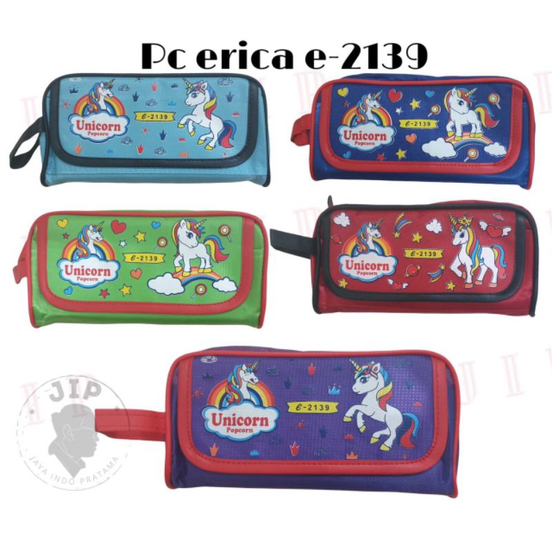 

(PCS) Pensil Case Erica Unicorn E-2139 - Tepak Pensil Kain Fancy - Tempat Pensil - Kotak Pensil