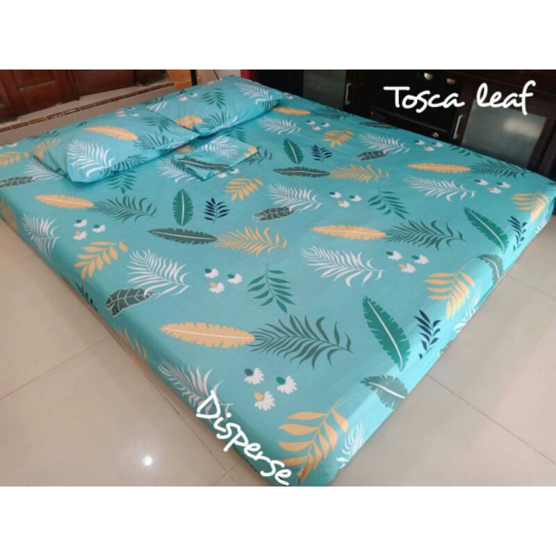 Seprei Sprei homemade motif daun leaf hijau