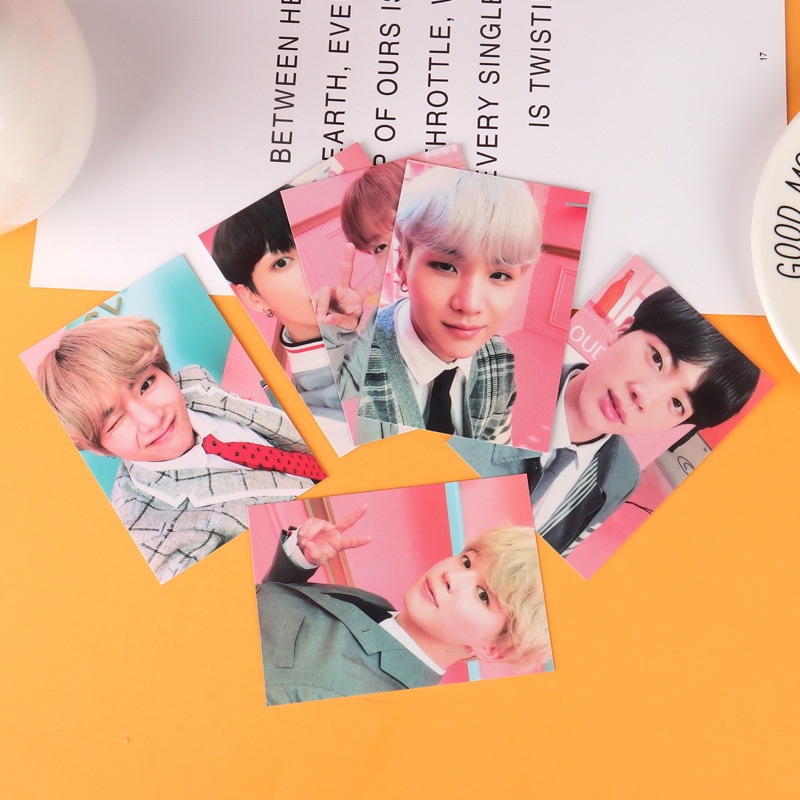 7pcs / set Kartu Lomo Foto BTS 4th Muster Happy Ever After Untuk Koleksi