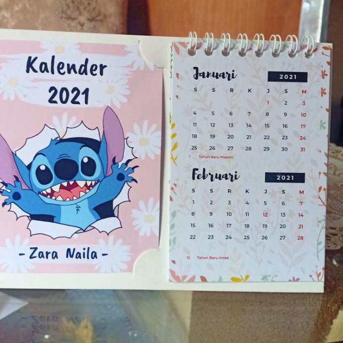 Jual Terlaris Dan Termurah Sehari Jadi Kalender Duduk 2021 Custom Foto Kalender Meja Stitch 3660