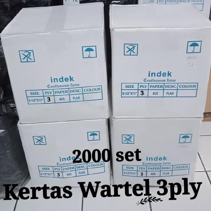 

Kertas / Kertas Wartel 3Ply Duoble Pin Hole Continuous Form Seperempat Letter