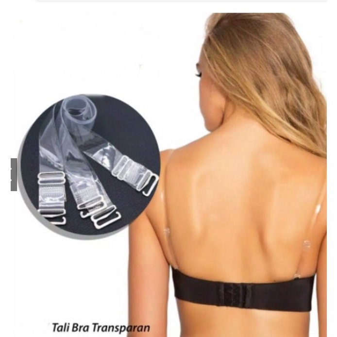 Tali BH Transparan Tali Bra Bening Model Gepeng