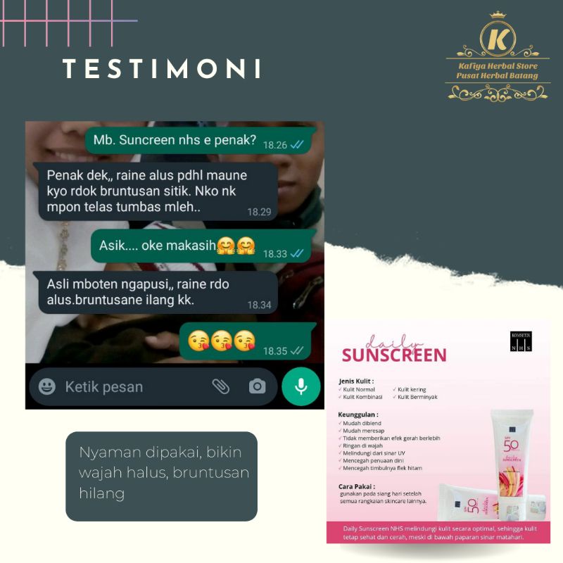 KOMSETIX NHS - SUNSCREEN NHS SPF50 - SUNBLOCK - SUNCARE - AWET MUDA