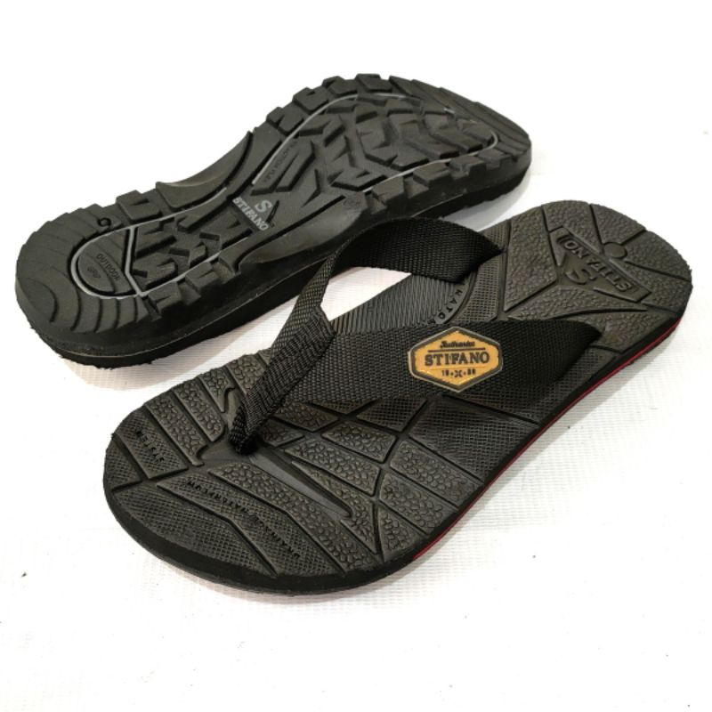 Sandal pria Stifano NSH 01. 100% spon super &amp; tebal + sol karet tpr tidak licin orginal 100%