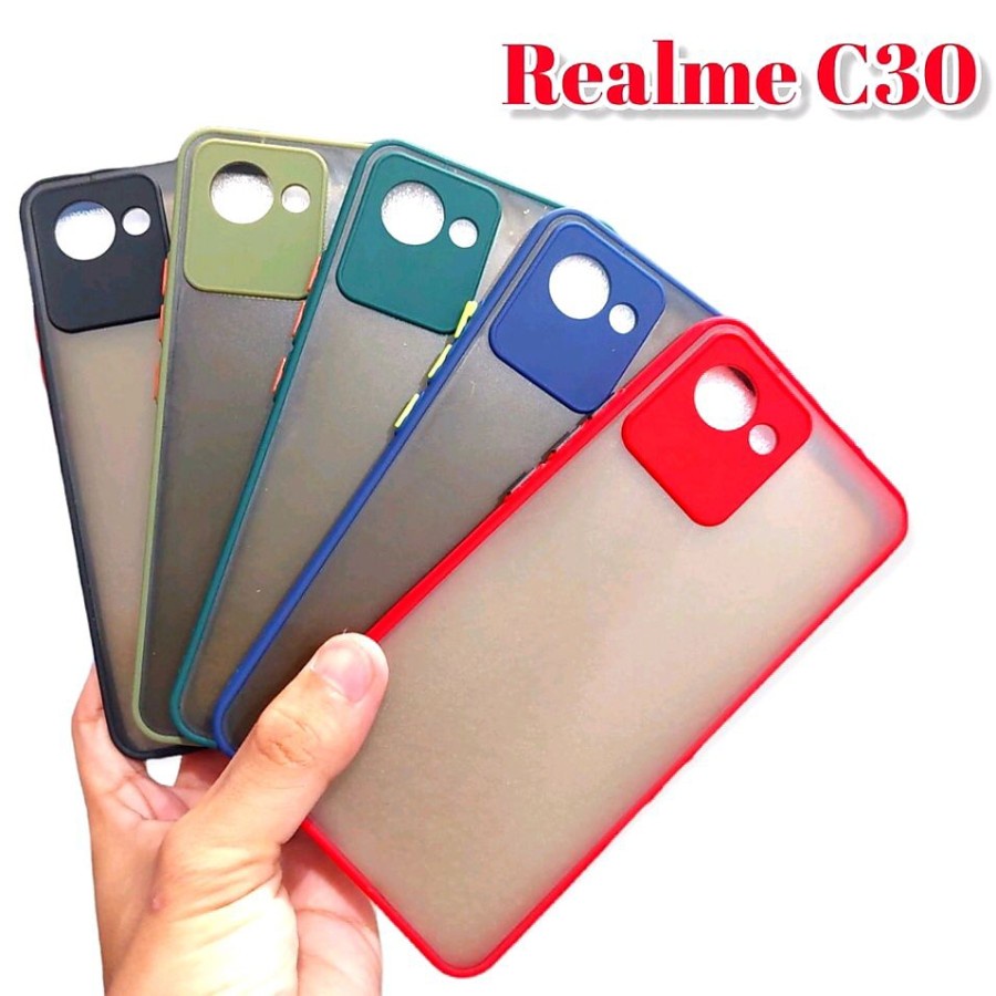 REALME C30 C31 C35 CASE DOFF HARDCASE AEROCASE HARD COLOUR WARNA KAMERA MATTE DOVE CASING PROTECT CAMERA COVER PELINDUNG KAMERA REALME C31 REALME C35