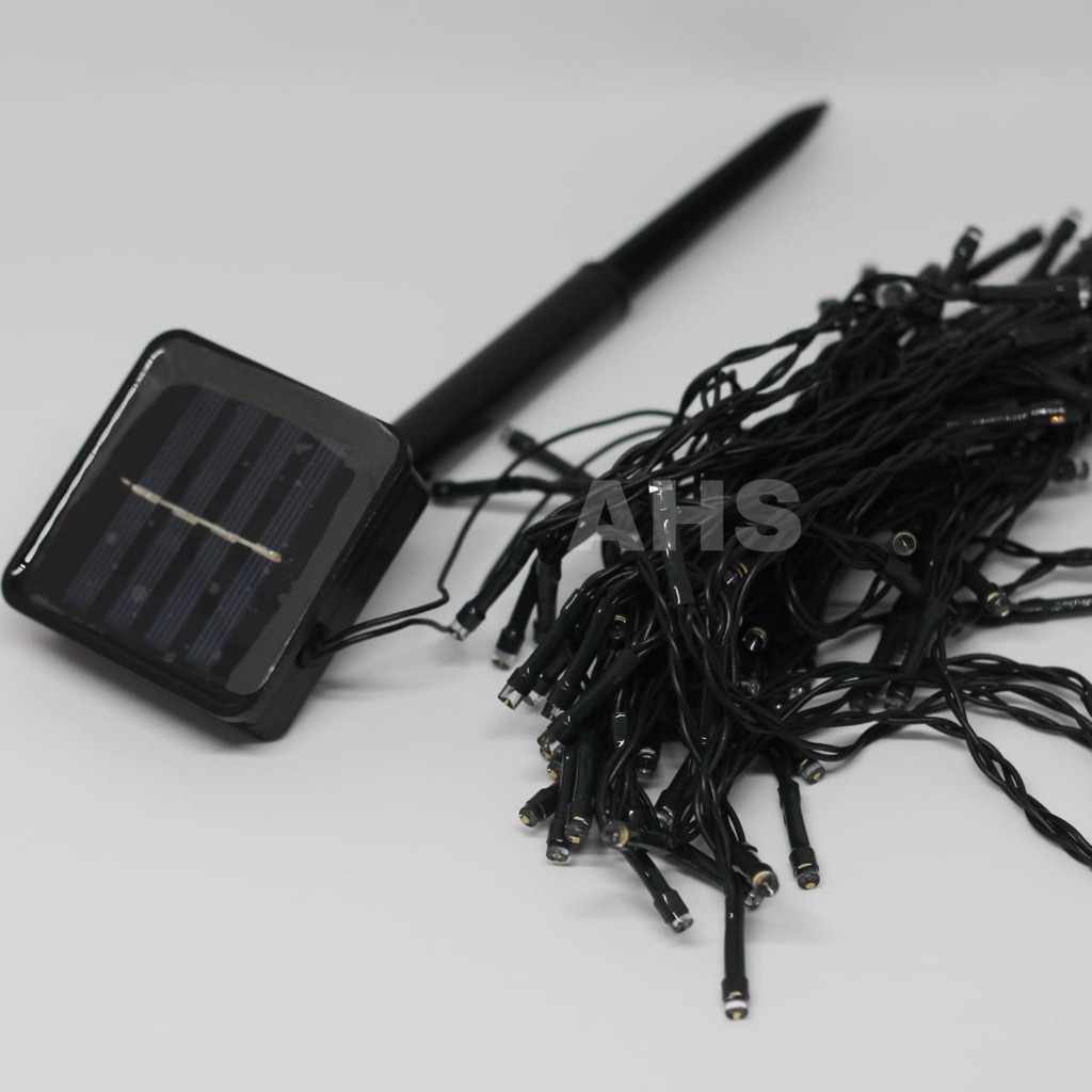 Lampu taman hias 100 LED tenaga surya
