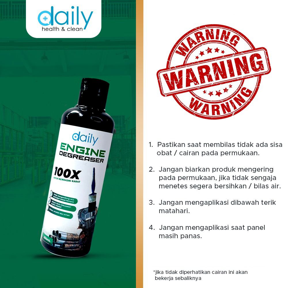 Pembersih Mesin Motor &amp; Mobil Daily Engine Degreaser Pembersih Karat Kerak Mesin Kendaraan
