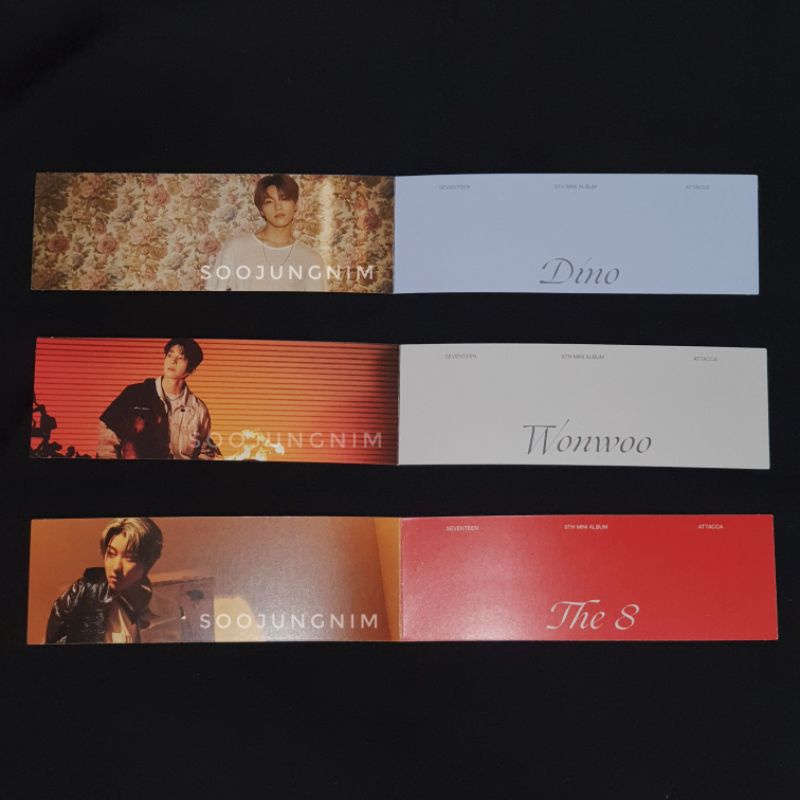 SEVENTEEN - ATTACCA ALBUM FOLDING CARD ONLY OP.1 OP.2 OP.3 VER (Dino, Wonwoo, The8)