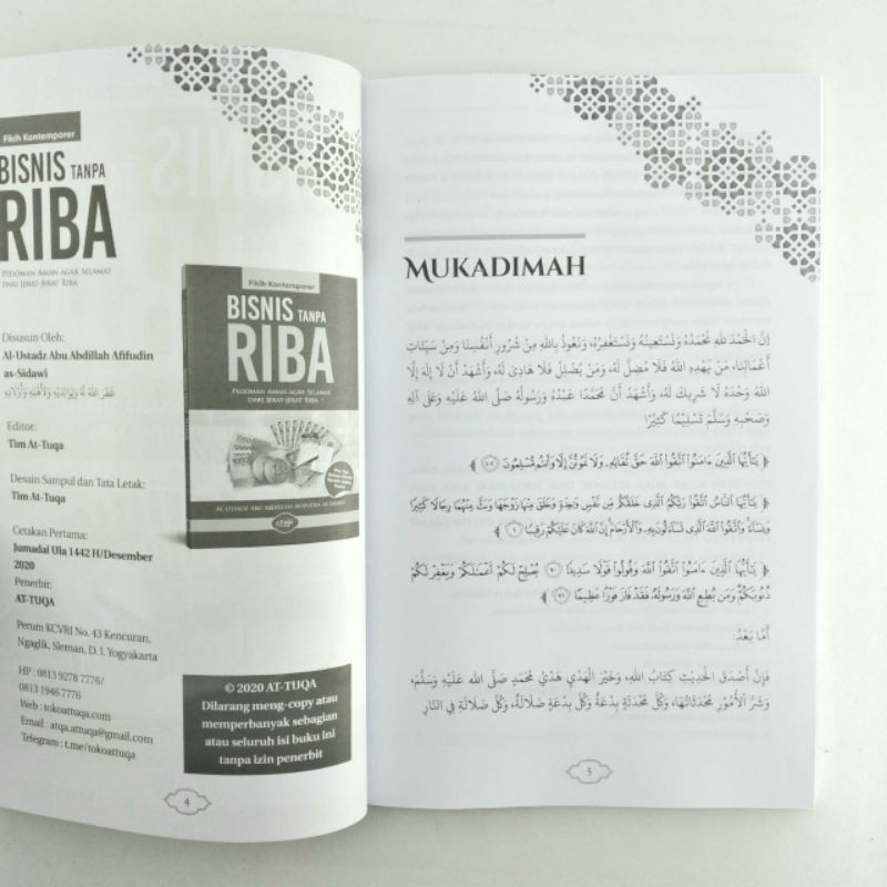 Buku BISNIS TANPA RIBA - BUKU PANDUAN BERBISNIS - ETIKA BISNIS ISLAMI - PRINSIP-PRINSIP BISNIS ISLAMI - ATTUQA - FIQIH