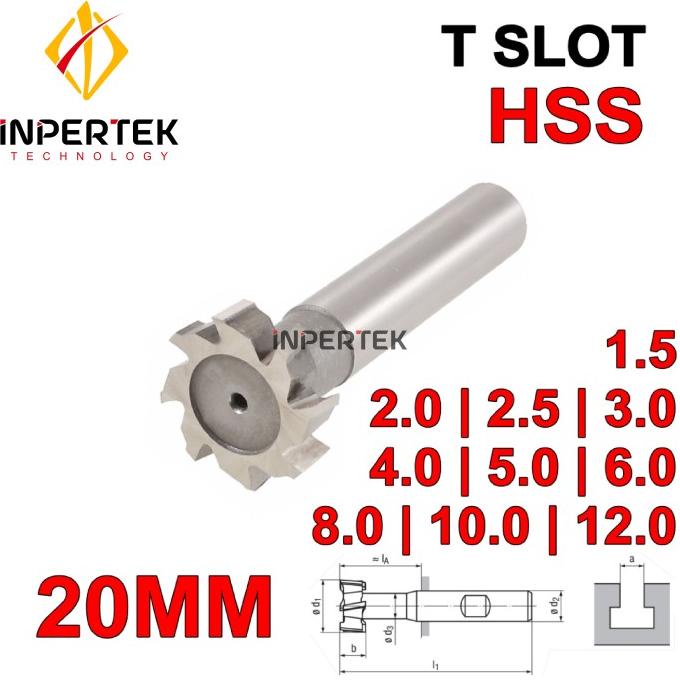 Cutter T 20*4 T Slot Cutter Milling 20 Cutter Slot Baut Ekor Burung