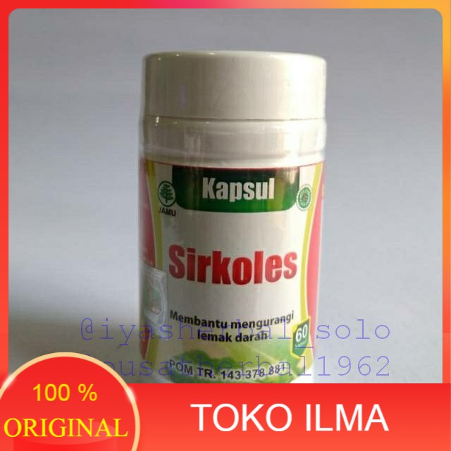 

ORIGINAL kapsul sirkoles herbal kolesterol Al ghuroba isi 60