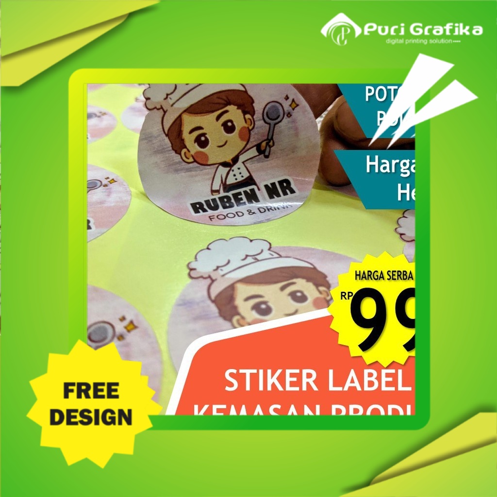 

CETAK STIKER LABEL MAKANAN MINUMAN OLSHOP TOKO ASSESORIS BENTUK BULAT KOTAK POLA CUSTOM