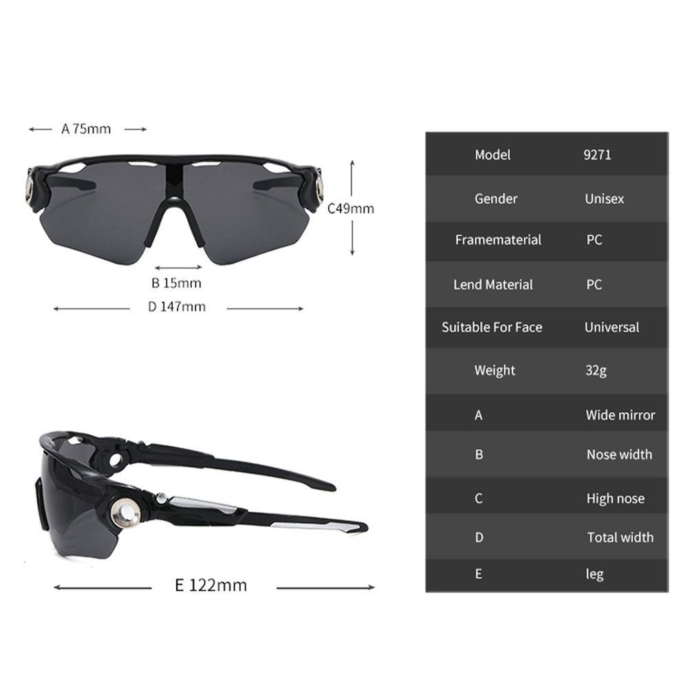 Kacamata Hitam Polarized AUGUSTINA 1PC Olahraga Luar Ruangan Kacamata Anti UV Camping Hiking Eyewear