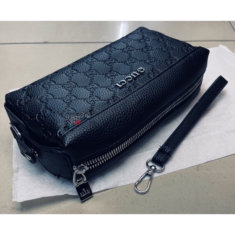 Pough Tabung Model Handbag Tas tangan gucci Pria/wanita kulit inport