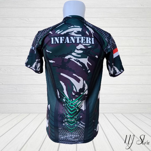 Trend Masa Kini Kaos Jersey INFANTERI / Kaos Olahraga Fullprint Hiqh Quality Milano Berkualitas Loreng TNI AD Malvinas Lengan Pendek