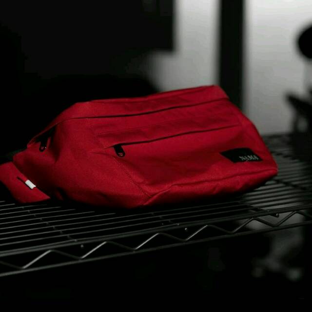 Waist Bag Tas Pinggang Selempang Anti Air Lite no. 150 Red by NAMA STUDIOS