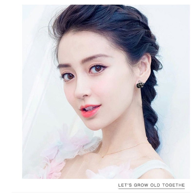 Anting Tusuk Desain Angsa Bahan 925 Silver Needle Hias Berlian Gaya Korea Untuk Wanita