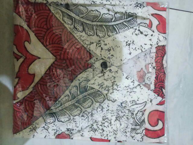 Kemeja Batik Pria Lengan Pendek Hem Atasan Batik Motif Perisai Seragam Murah Pekalongan M L Xl