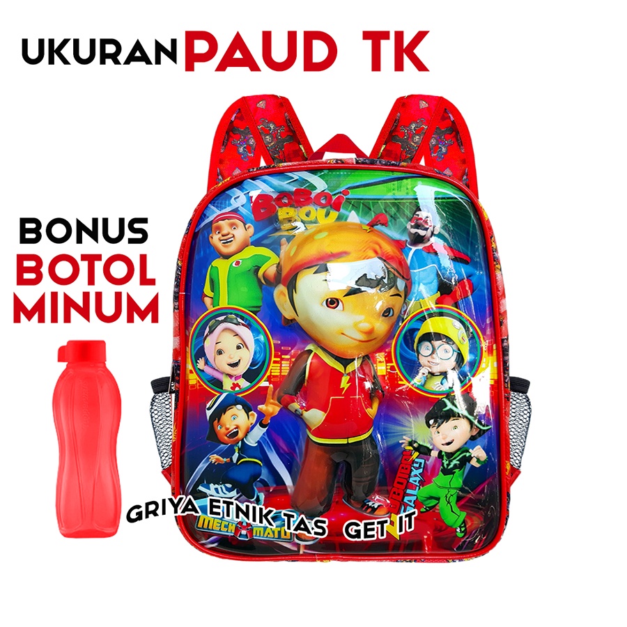 Tas Boboiboy Anak TK Free Firee Tas Ransel Sekolah Laki Laki FF Paud GRATIS BOTOL Stumble Guys