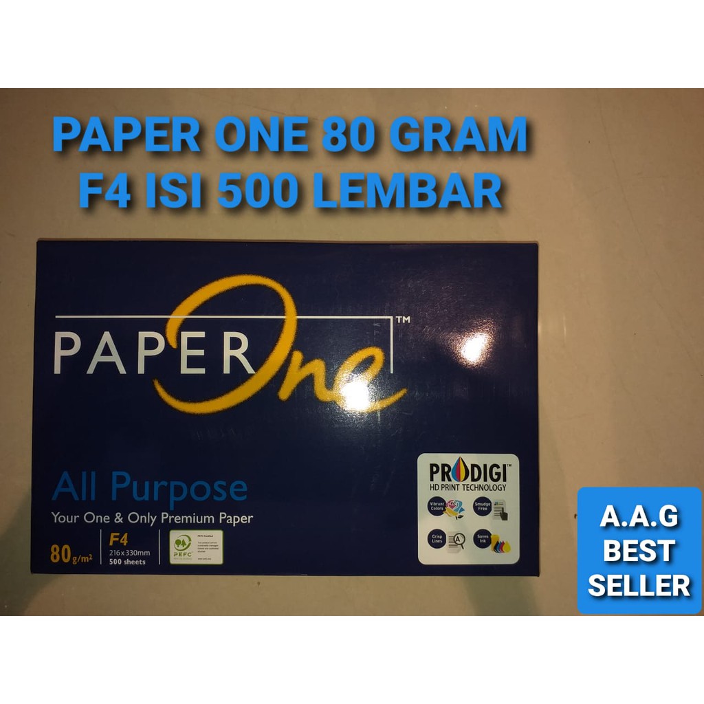 

PAPER ONE 80 GRAM F4 500 LEMBAR