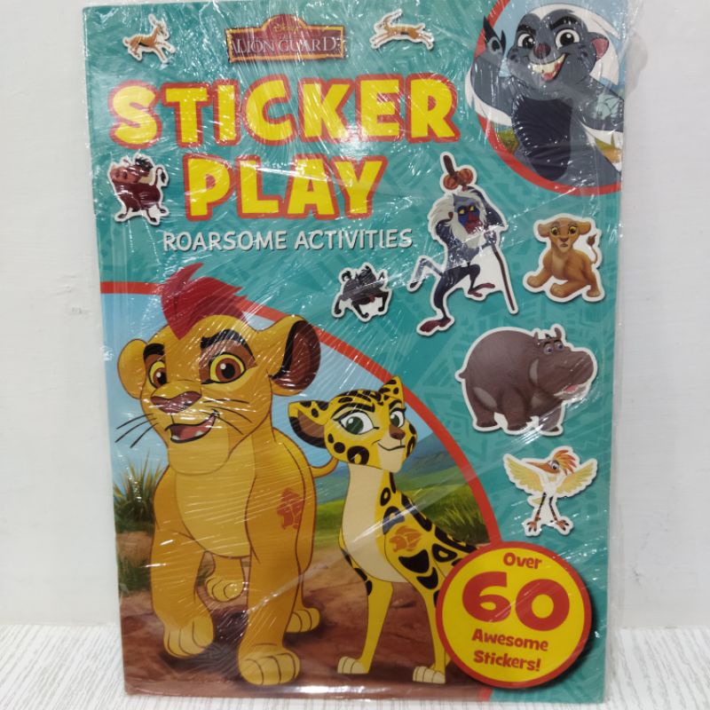 disney lion king guard sticker play roarsome activities mainan stiker anak buku tempel animal book