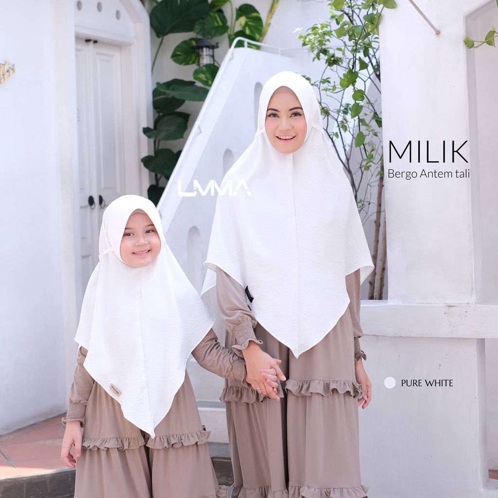 Umma Syari Bergo Milik bahan bianca crinkle Hijab Instan Antem griya_mey-3