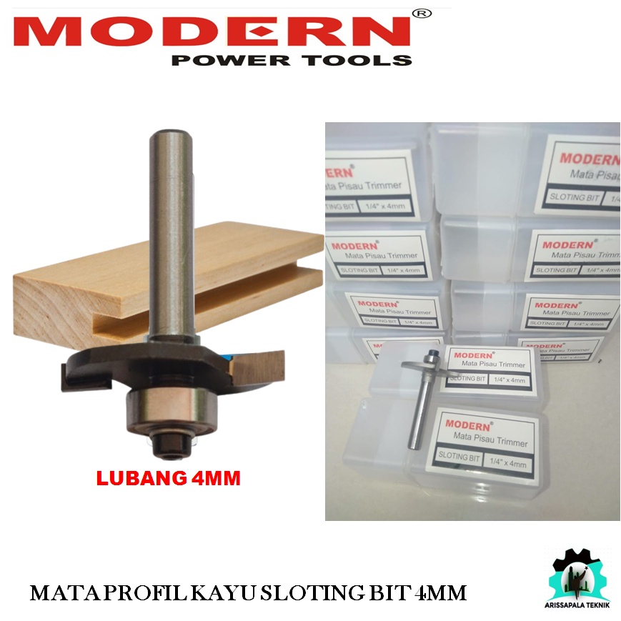 Mata Profil Kayu Sloting Bit Mata Trimmer Router Lubang Panel Kayu Kaca Pintu Jendela 4mm