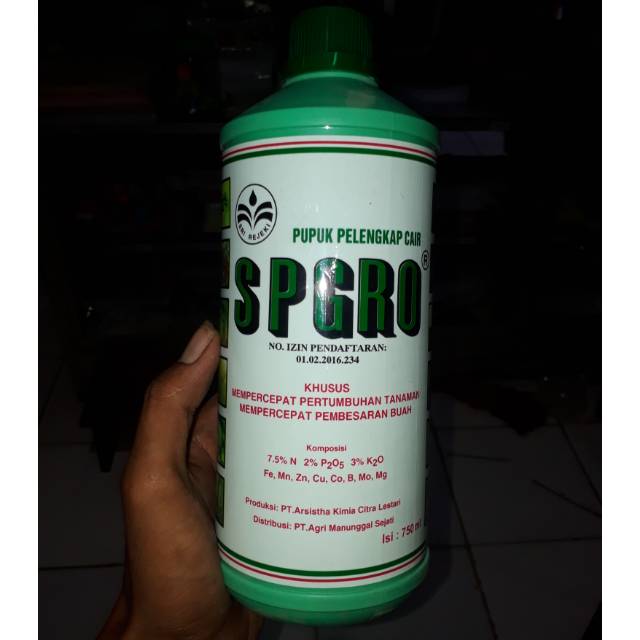 

Premium Pupuk mikro cair lengkap SPGRO isi 750ml