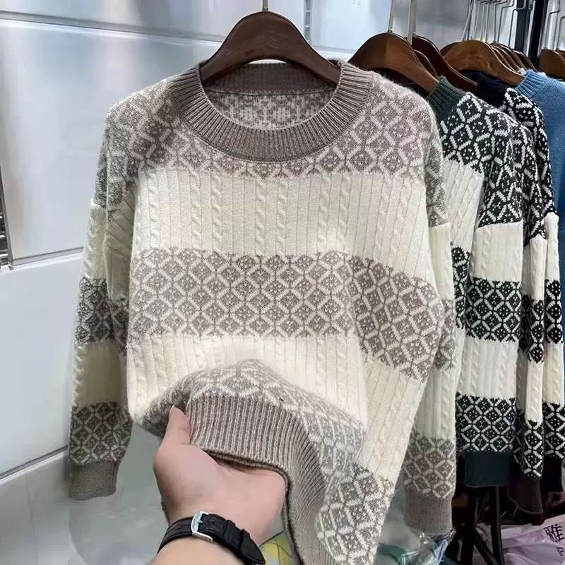 Nora Sweater Soft Knit - Sweater Motif Rajut Wanita - Sweater Wanita Korea TM (CX1478)