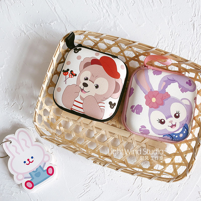 Headphone Storage Box Charging Cable Cute Cartoon Pattern Japanese And Korean Creative Design Dve8