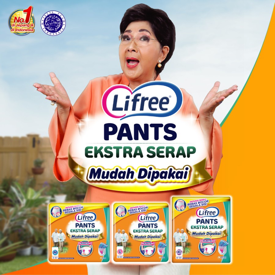 Lifree Pants Popok Dewasa Celana 1 Sachet Renceng M L XL satuan