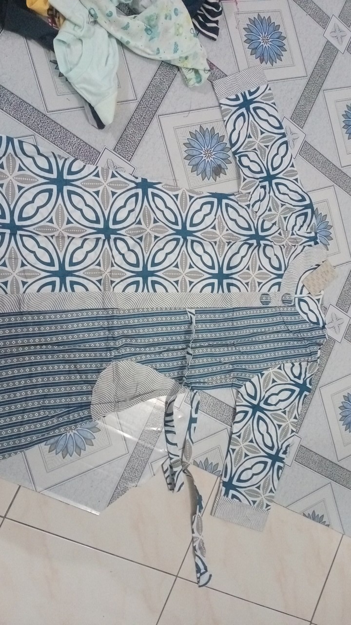 Tey-17 Batik Wanita Asj Sa Hrb026 Kenongo Kemeja Tosca Pendek