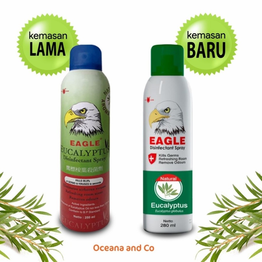 CAP LANG EAGLE EUCALYPTUS DISINFECTAN SPRAY 500ml TERMURAH