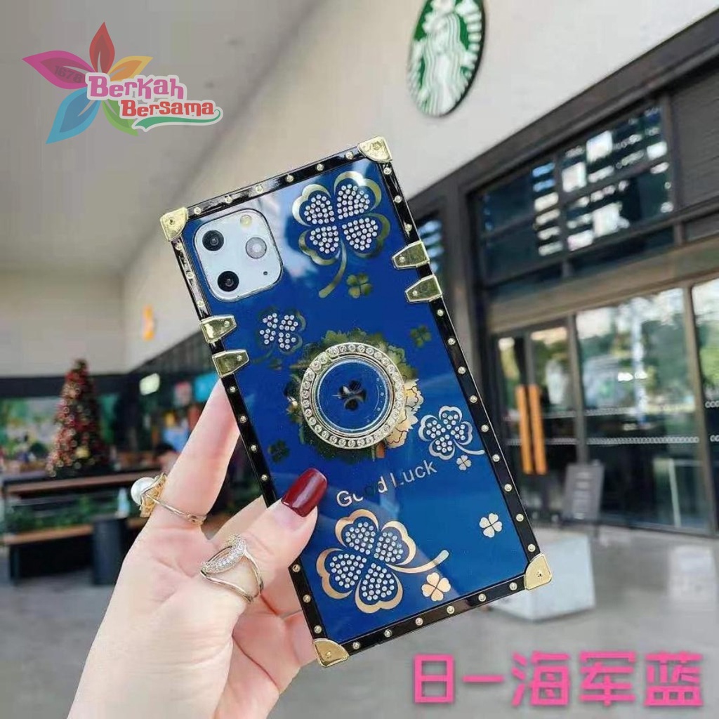 Y006 CASE OLIVIERA SQUARE KOTAK BEAUTY CASE BRAND GOLDEN STAND VIVO Y12s Y20 Y20s Y1S Y91C Y93 Y91 Y95 Y51 2020 BB6394