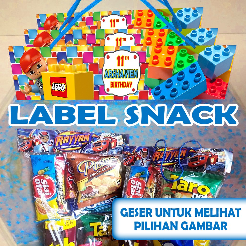 

LABEL PLASTIK SNACK TEMA BLOCKS ULTAH / ULANG TAHUN LEBAR 20CM