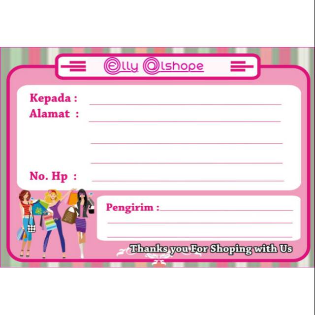 

Label pengiriman termurah bisa request nama olshop anda