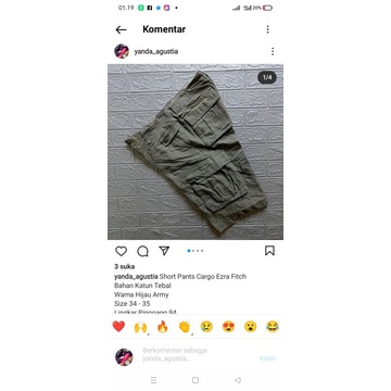 Celana Pendek Cargo Pria Merk Ezra Fitch