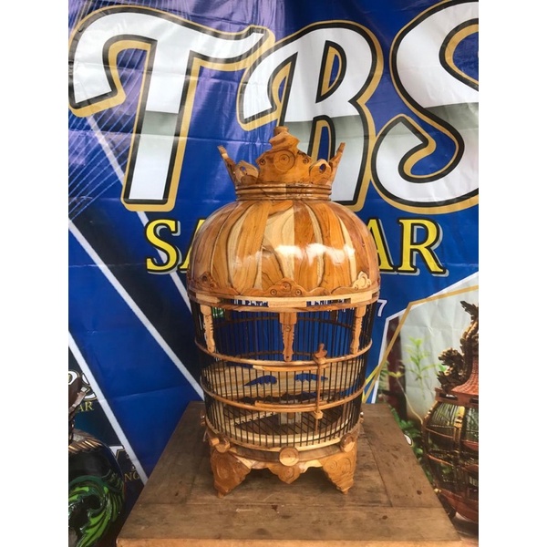 Sangkar burung perkutut kayu jati murah