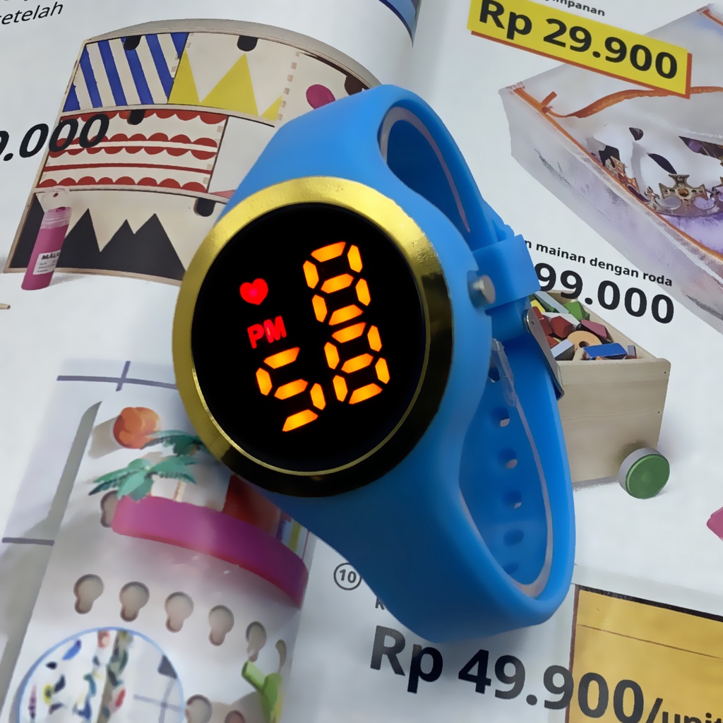 Detail produk dari Infinitytime Jam Tangan LED Watch Y1 Cewek Cowok Strap Rubber Digital