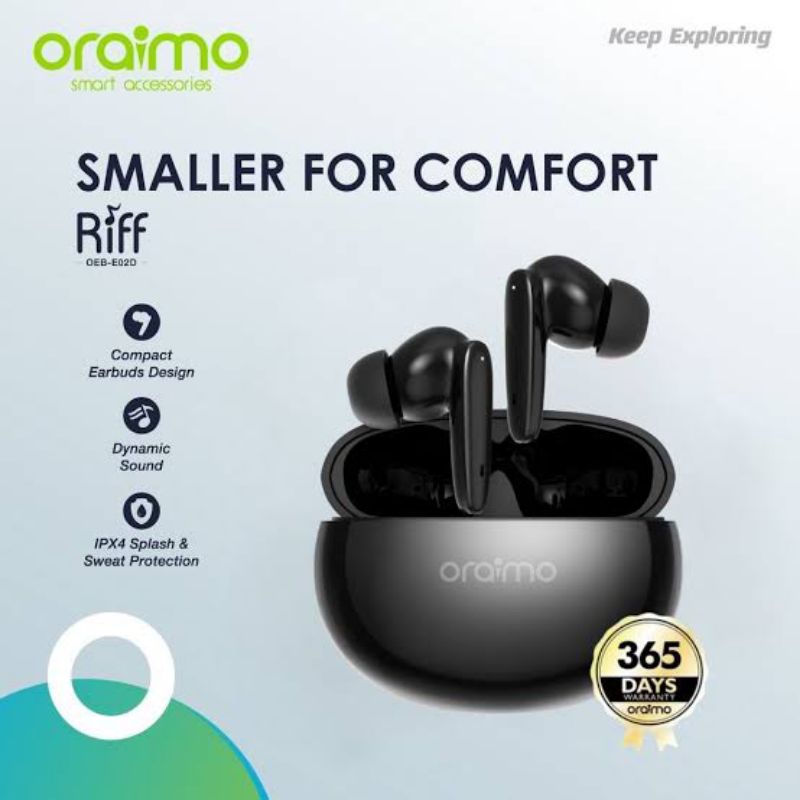 TWS Bluetooth Earphone Wireless Headset Oraimo OEB-E104D