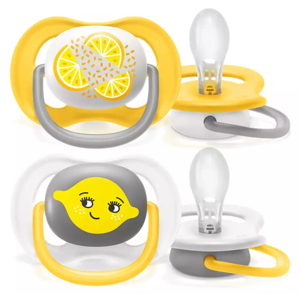 Philips Avent Soother Ultra Air 6-18M Orange&amp;Lemon SCF080/18 Empeng