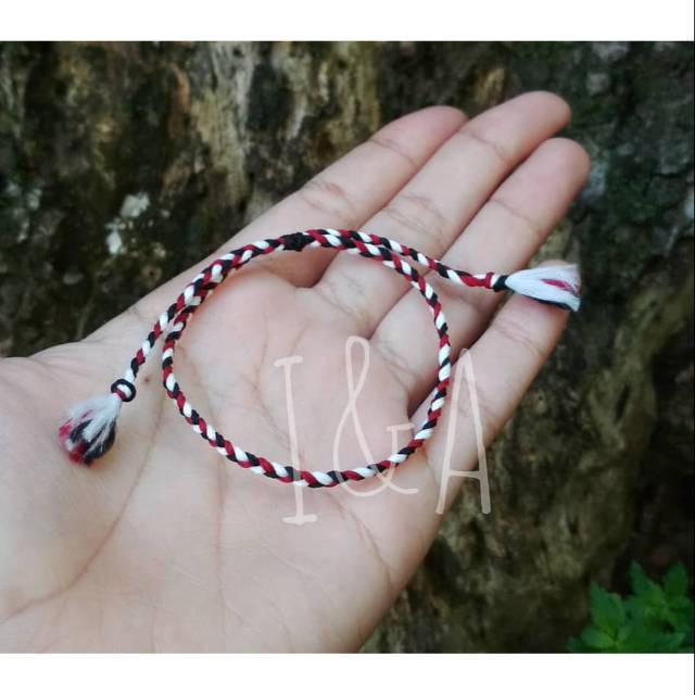 Gelangtali Hansa Gelang Tali Polos Hitam Wanita Tipis Tangan Bohemian Vintage Bracelet Aesthetic