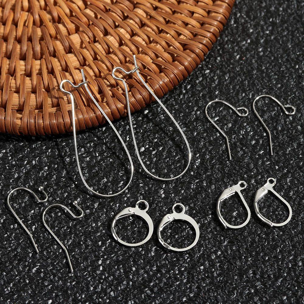 Lily 20PCS Anting Kait Emas White Gold Membuat Perhiasan Handmade Perlengkapan Temuan Perhiasan