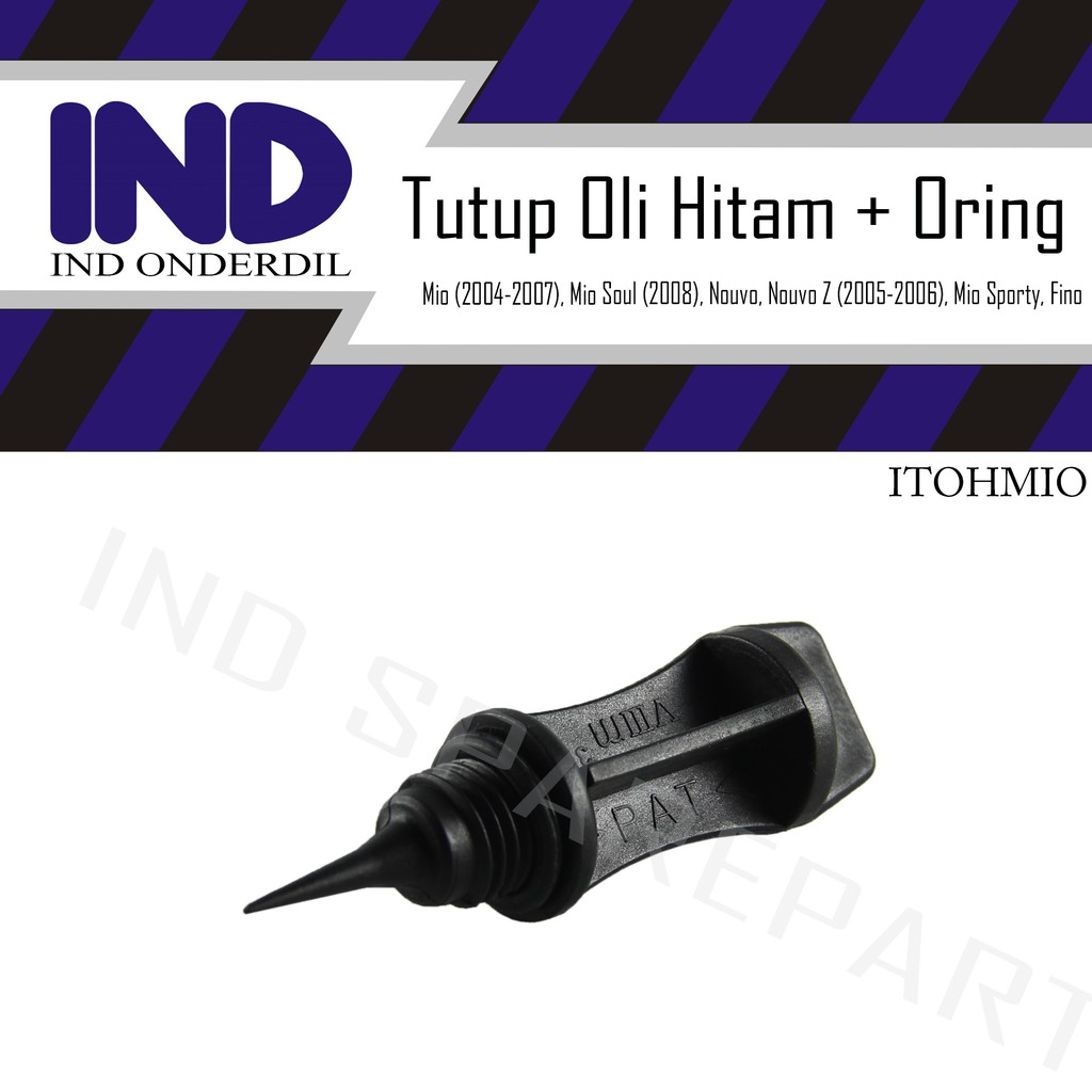 Tutup-Colokan Oli Mesin-Atas Oring-Seal Hitam Mio Lama-New/Fino Karbu