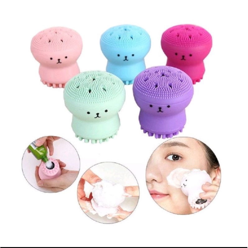 Sponge Gurita / Silicone Cleansing Brush / Face Washing Brush